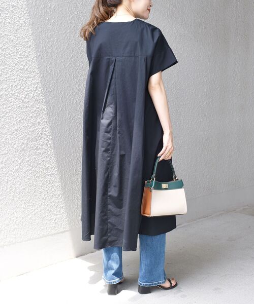 SHIPS（シップス）の「ソリッドスキッパーワンピース◆（ワンピース・レディース・ブラック/ベージュ・ONE SIZE）」の13枚目の写真