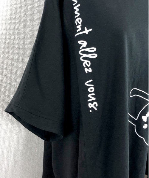 Rydia(リディア)の「異素材ワイドTシャツ(Tシャツ/カットソー・レディース・アイボリー/ブラック/グレー・M)」の16枚目の写真