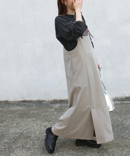 LAVEANGE（ラビアンジェ）の「フェイクレザーサス付きワンピース（ワンピース・レディース・ブラック/ダークブラウン/モカ・LL/3L/4L/5L/M）」の17枚目の写真