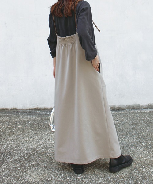 LAVEANGE（ラビアンジェ）の「フェイクレザーサス付きワンピース（ワンピース・レディース・ブラック/ダークブラウン/モカ・LL/3L/4L/5L/M）」の10枚目の写真