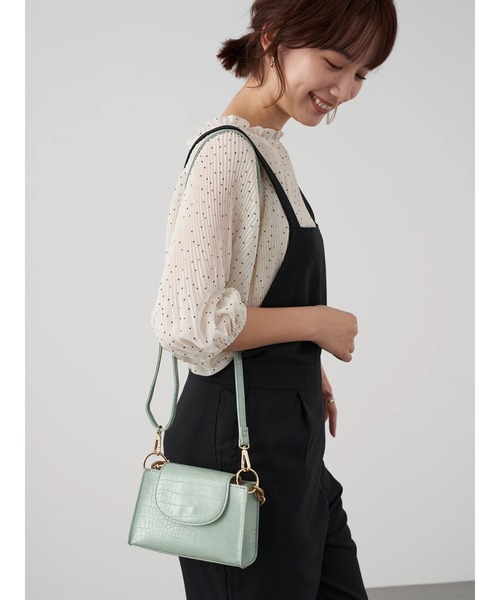 earth music&ecology(アースミュージックアンドエコロジー)の「スクエアチェーンミニバッグ *(ハンドバッグ・レディース・パイソン/ミント/ダークブラウン/パープル・FREE)」の11枚目の写真