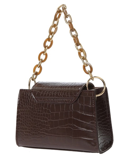 earth music&ecology(アースミュージックアンドエコロジー)の「スクエアチェーンミニバッグ *(ハンドバッグ・レディース・パイソン/ミント/ダークブラウン/パープル・FREE)」の18枚目の写真