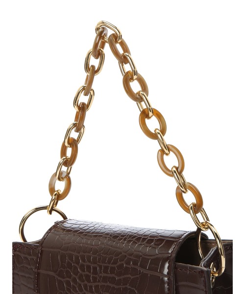 earth music&ecology(アースミュージックアンドエコロジー)の「スクエアチェーンミニバッグ *(ハンドバッグ・レディース・パイソン/ミント/ダークブラウン/パープル・FREE)」の20枚目の写真