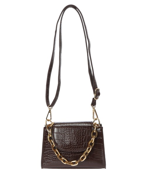 earth music&ecology(アースミュージックアンドエコロジー)の「スクエアチェーンミニバッグ *(ハンドバッグ・レディース・パイソン/ミント/ダークブラウン/パープル・FREE)」の21枚目の写真