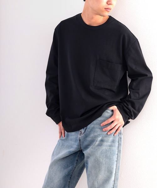 classicalelf(クラシカルエルフ)の「綿100% bigポケットオーバートップス(Tシャツ/カットソー・レディース・ホワイト/ブラック/グレイッシュベージュ/チャコール・MEDIUM/LARGE/X-LARGE)」の20枚目の写真