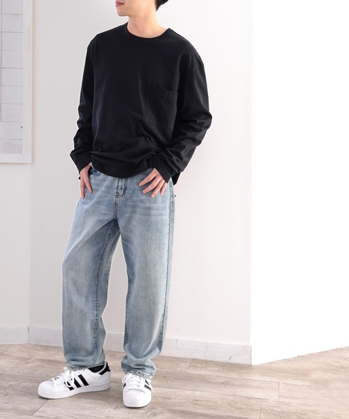 classicalelf(クラシカルエルフ)の「綿100% bigポケットオーバートップス(Tシャツ/カットソー・レディース・ホワイト/ブラック/グレイッシュベージュ/チャコール・MEDIUM/LARGE/X-LARGE)」の19枚目の写真