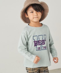 ＆yam（アンドヤム）の「ビッグカレッジロゴロンT【親子お揃い/リンクコーデ】（Tシャツ/カットソー・キッズ）」