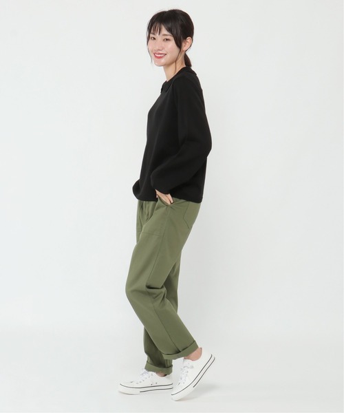 LBC(エルビーシー)の「襟付きニットプルオーバー(ニット/セーター・レディース・ホワイト/ブラック/パープル・M)」の21枚目の写真