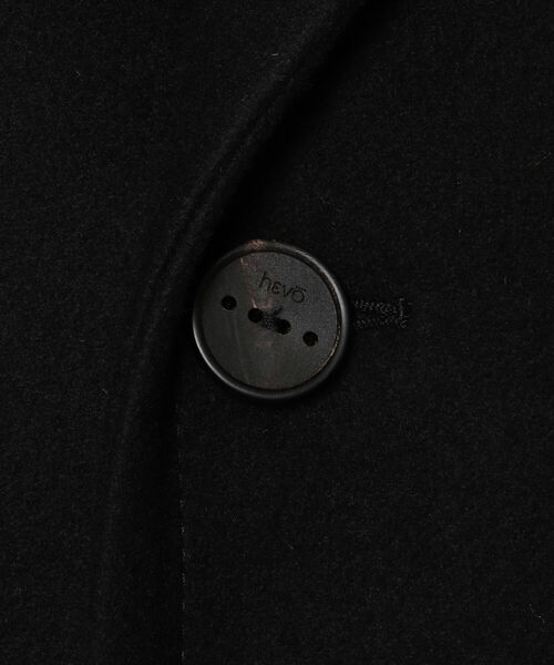 HEVO（イーヴォ）の「HEVO(イーヴォ)   シングルコート（ステンカラーコート・メンズ・ブラック・50/48）」の6枚目の写真