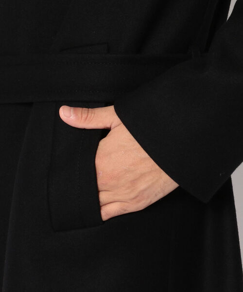 HEVO（イーヴォ）の「HEVO(イーヴォ)   シングルコート（ステンカラーコート・メンズ・ブラック・50/48）」の8枚目の写真