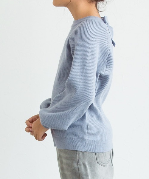 lulpini(ルルピー二)の「kids バックリボンリブニット(ニット/セーター・キッズ・ベージュ/ラベンダー・S/M/L)」の22枚目の写真