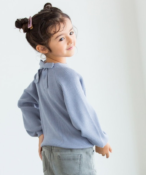 lulpini(ルルピー二)の「kids バックリボンリブニット(ニット/セーター・キッズ・ベージュ/ラベンダー・S/M/L)」の20枚目の写真