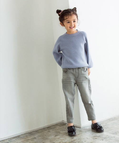 lulpini(ルルピー二)の「kids バックリボンリブニット(ニット/セーター・キッズ・ベージュ/ラベンダー・S/M/L)」の9枚目の写真