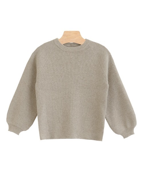 lulpini(ルルピー二)の「kids バックリボンリブニット(ニット/セーター・キッズ・ベージュ/ラベンダー・S/M/L)」の5枚目の写真