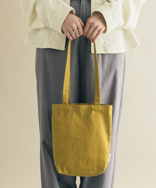 SMELLY(スメリー)の「ミニトート(エコバッグ/サブバッグ・レディース・キャメル/パープル/ミント/マスタード/アイボリー/チェック・-)」の14枚目の写真