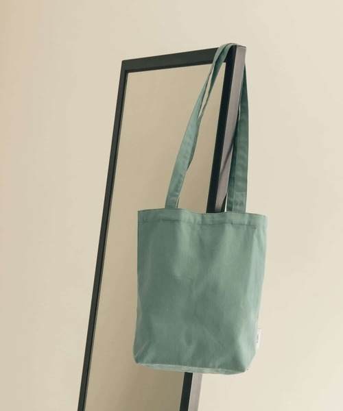 SMELLY(スメリー)の「ミニトート(エコバッグ/サブバッグ・レディース・キャメル/パープル/ミント/マスタード/アイボリー/チェック・-)」の20枚目の写真