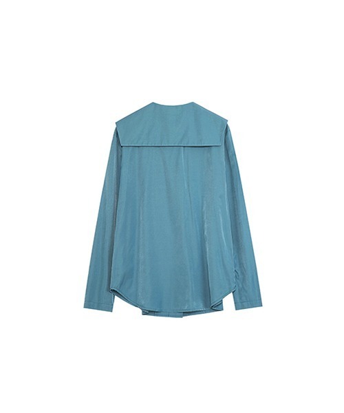 UNSPOKEN(アンスポクン)の「【UNSPOKEN】Bright blue open collar V-neck blouse UQ21S017(シャツ/ブラウス・レディース・ライトブルー・S/M)」の13枚目の写真