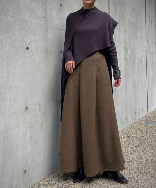 &g'aime（アンジェム）の「【&g’aime】チェックフレアスカート（スカート・レディース・ブラック/ブラウン・FREE）」の9枚目の写真