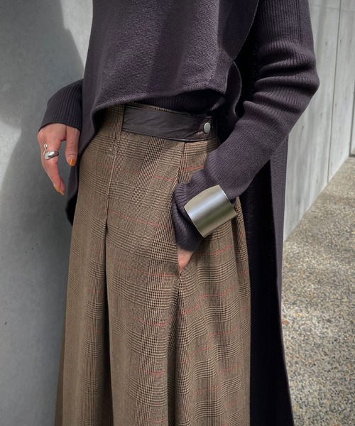 &g'aime（アンジェム）の「【&g’aime】チェックフレアスカート（スカート・レディース・ブラック/ブラウン・FREE）」の12枚目の写真