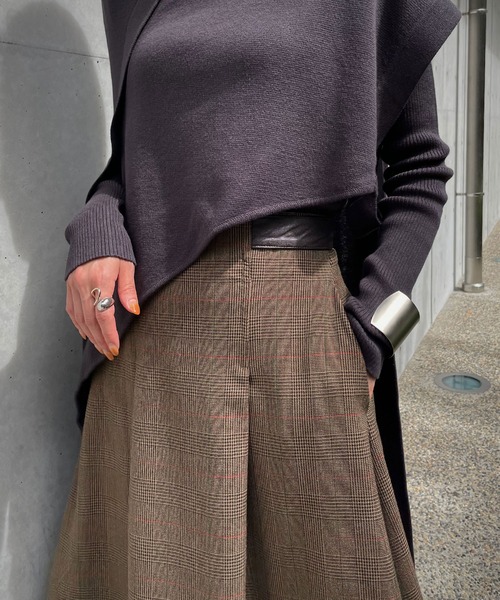 &g'aime（アンジェム）の「【&g’aime】チェックフレアスカート（スカート・レディース・ブラック/ブラウン・FREE）」の19枚目の写真
