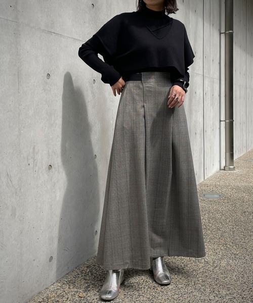 &g'aime（アンジェム）の「【&g’aime】チェックフレアスカート（スカート・レディース・ブラック/ブラウン・FREE）」の13枚目の写真