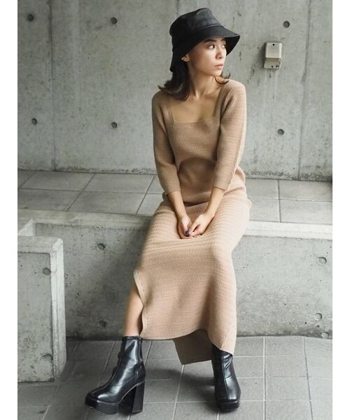 EVRIS（エヴリス）の「フェイクレザーバケットハット（ハット・レディース・ブラック/ブラウン・FREE）」の12枚目の写真