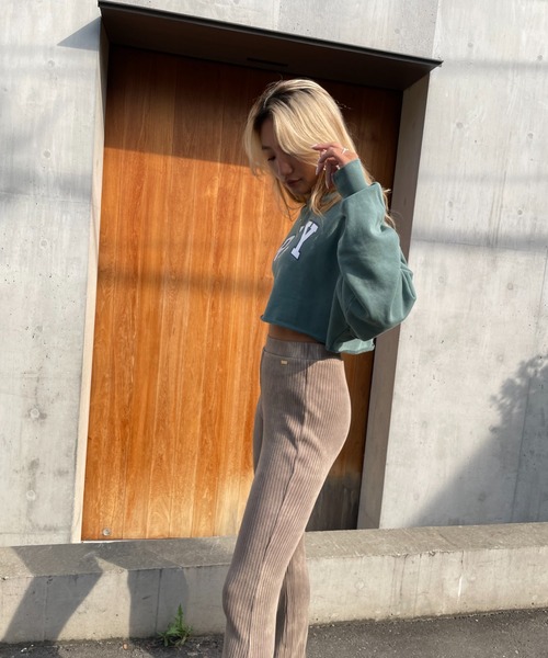 ROXY（ロキシー）の「【ZOZO限定アイテム】COLLEGE LOGO PULLOVE/ロキシーショート丈スウェットトレーナー（スウェット・レディース・ネイビー/グリーン/グレー・FREE）」の8枚目の写真