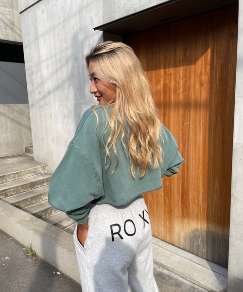 ROXY（ロキシー）の「【ZOZO限定アイテム】COLLEGE LOGO PULLOVE/ロキシーショート丈スウェットトレーナー（スウェット・レディース・ネイビー/グリーン/グレー・FREE）」の9枚目の写真