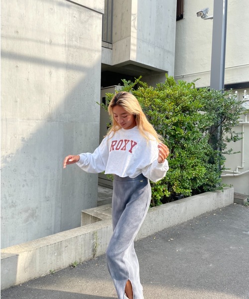 ROXY（ロキシー）の「【ZOZO限定アイテム】COLLEGE LOGO PULLOVE/ロキシーショート丈スウェットトレーナー（スウェット・レディース・ネイビー/グリーン/グレー・FREE）」の21枚目の写真