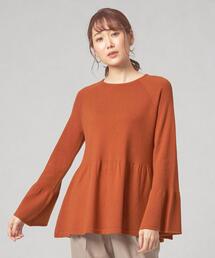 closet story | 【WEB限定】＜closet story＞リブ フレア ニット プルオーバー -ウォッシャブル-(ニット/セーター)