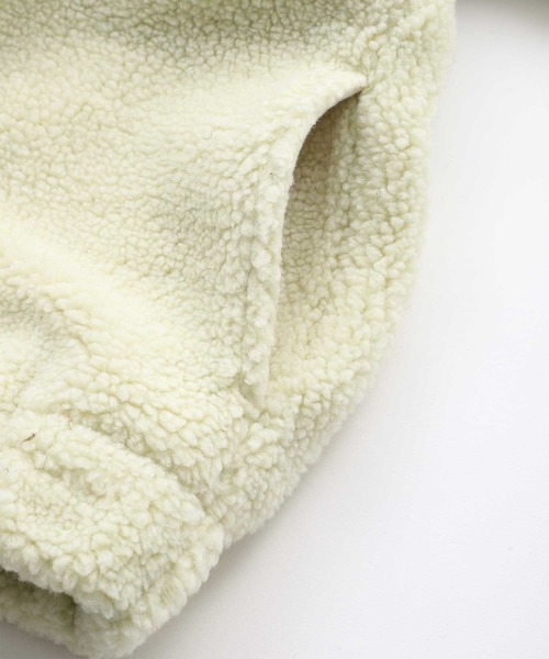 X-girl(エックスガール)の「CONTRAST PANEL FLEECE BOA HOODIE(ブルゾン・レディース・マルチ/オフホワイト/ブルー/ブラック・S/M)」の21枚目の写真