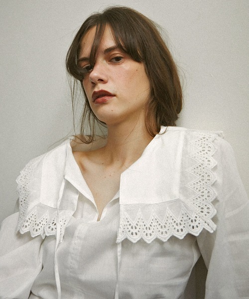 mangata（モンガータ）の「French chic blouse（Tシャツ/カットソー・レディース・ホワイト・FREE）」の4枚目の写真