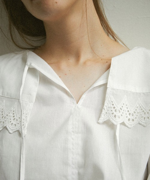 mangata（モンガータ）の「French chic blouse（Tシャツ/カットソー・レディース・ホワイト・FREE）」の2枚目の写真