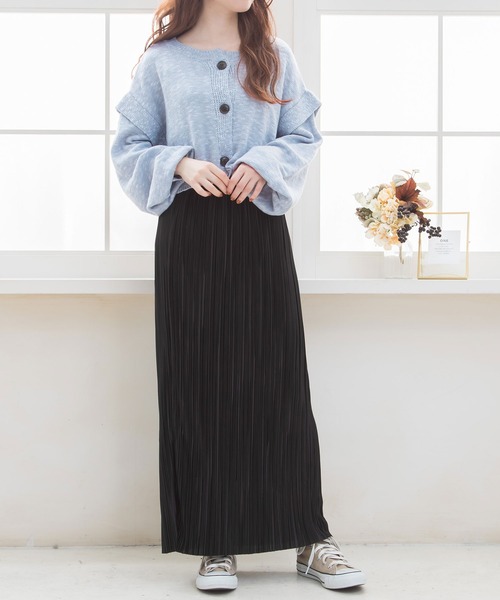 Newlyme（ニューリーミー）の「コンパクトスラブカーディガン（カーディガン/ボレロ・レディース・チャコールグレー/ブラック/ベージュ/ブルー/アイボリー・MEDIUM/LARGE/X-LARGE）」の12枚目の写真