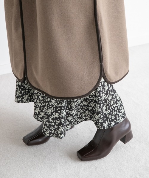 LOWRYS FARM（ローリーズファーム）の「スクエアヒールブーツ　236937（ブーツ・レディース・ブラック/ダークブラウン/アイボリー・MEDIUM/LARGE）」の7枚目の写真