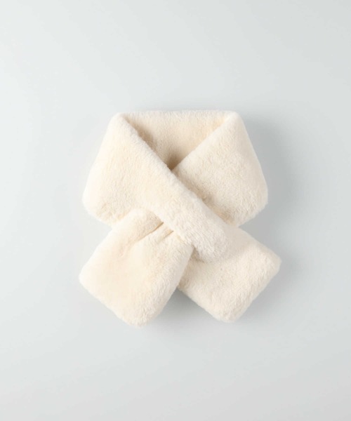 Right-on（ライトオン）の「スリムファーティペット（マフラー・レディース・グレー/オフホワイト/ダークベージュ・ONE SIZE）」の7枚目の写真