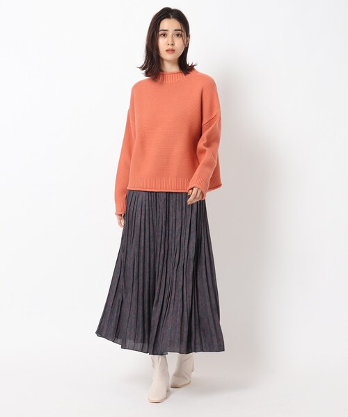 THE SHOP TK (ザ ショップ ティーケー )の「◆【ダマクス調柄】プリーツスカート(スカート・レディース・ベージュ系その他4/ネイビー系・12/11)」の6枚目の写真