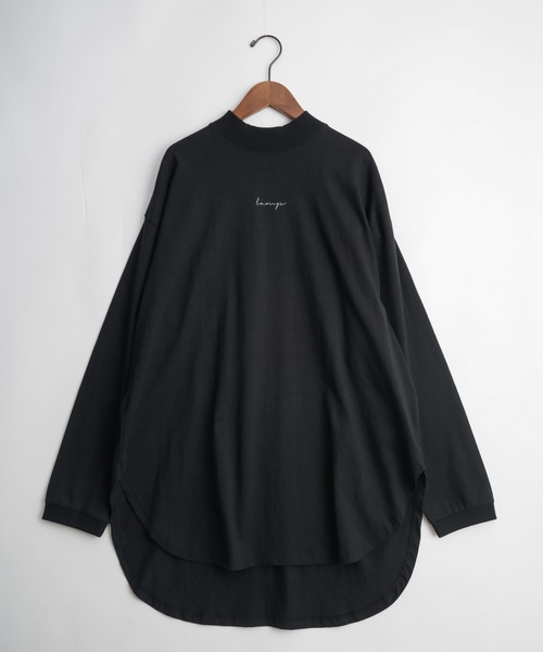 Wordtrobe（ワードトローブ）の「【wordtrobe】空紡糸天竺 布帛切替 バックプリント ロンT（Tシャツ/カットソー・レディース・ブラック・FREE）」の8枚目の写真