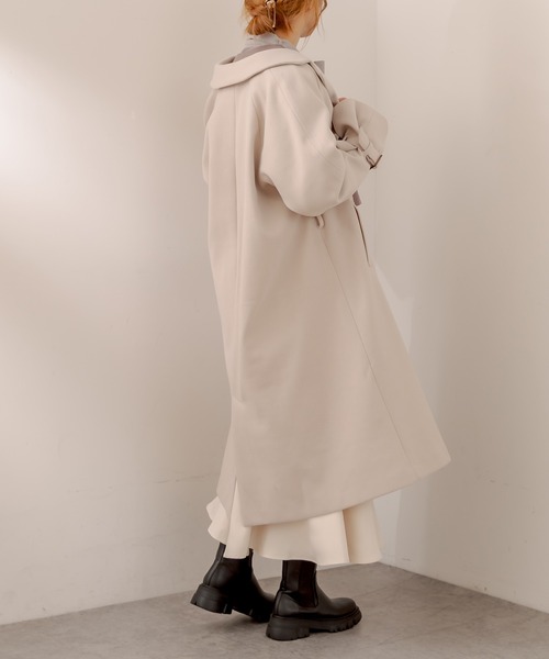 OLIVE des OLIVE(オリーブデオリーブ)の「twinkleチェスターコート(チェスターコート・レディース・ベージュ/ラベンダー/グレイッシュベージュ・FREE)」の11枚目の写真