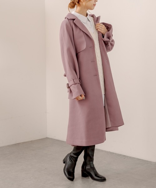 OLIVE des OLIVE(オリーブデオリーブ)の「twinkleチェスターコート(チェスターコート・レディース・ベージュ/ラベンダー/グレイッシュベージュ・FREE)」の15枚目の写真