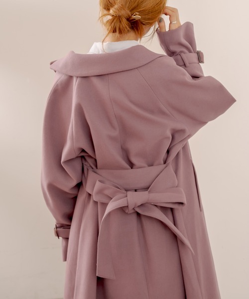 OLIVE des OLIVE(オリーブデオリーブ)の「twinkleチェスターコート(チェスターコート・レディース・ベージュ/ラベンダー/グレイッシュベージュ・FREE)」の18枚目の写真