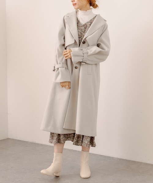 OLIVE des OLIVE(オリーブデオリーブ)の「twinkleチェスターコート(チェスターコート・レディース・ベージュ/ラベンダー/グレイッシュベージュ・FREE)」の21枚目の写真