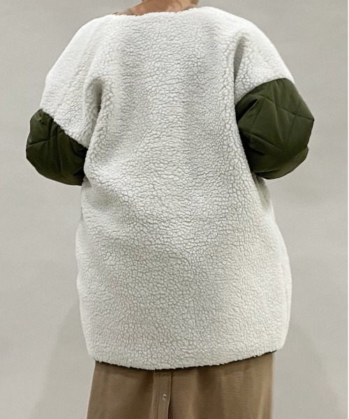 AZUL ENCANTO(アズールエンカント)の「ボア×キルティングリバーシブルジャケット(その他アウター・レディース・ブラック/カーキ/アイボリー・FREE)」の19枚目の写真