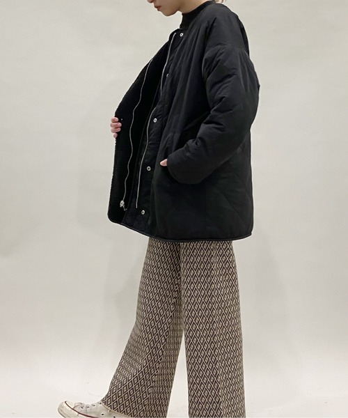 AZUL ENCANTO(アズールエンカント)の「ボア×キルティングリバーシブルジャケット(その他アウター・レディース・ブラック/カーキ/アイボリー・FREE)」の6枚目の写真