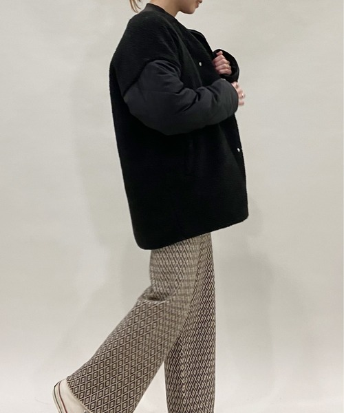 AZUL ENCANTO(アズールエンカント)の「ボア×キルティングリバーシブルジャケット(その他アウター・レディース・ブラック/カーキ/アイボリー・FREE)」の14枚目の写真