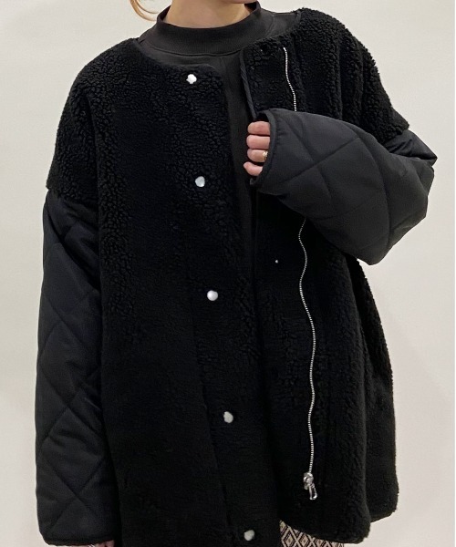 AZUL ENCANTO(アズールエンカント)の「ボア×キルティングリバーシブルジャケット(その他アウター・レディース・ブラック/カーキ/アイボリー・FREE)」の21枚目の写真