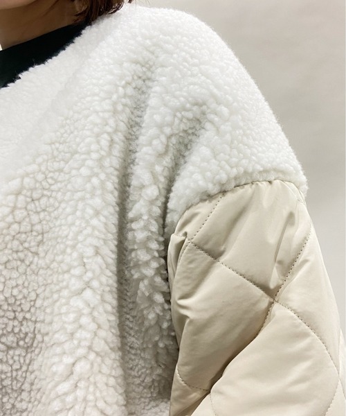 AZUL ENCANTO(アズールエンカント)の「ボア×キルティングリバーシブルジャケット(その他アウター・レディース・ブラック/カーキ/アイボリー・FREE)」の18枚目の写真