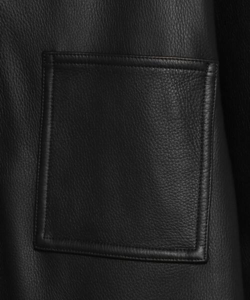 H BEAUTY&YOUTH UNITED ARROWS(エイチビューティーアンドユースユナイテッドアローズ)の「<H>LEATHER LABOR COVERALL JACKET/ジャケット(カバーオール・メンズ・ブラック・S/M/L)」の18枚目の写真