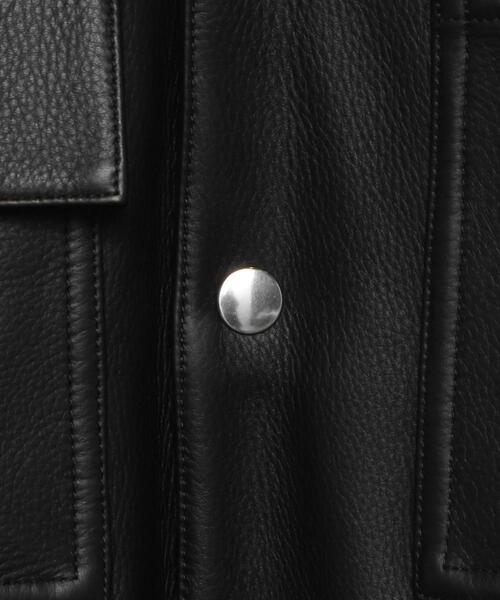 H BEAUTY&YOUTH UNITED ARROWS(エイチビューティーアンドユースユナイテッドアローズ)の「<H>LEATHER LABOR COVERALL JACKET/ジャケット(カバーオール・メンズ・ブラック・S/M/L)」の12枚目の写真