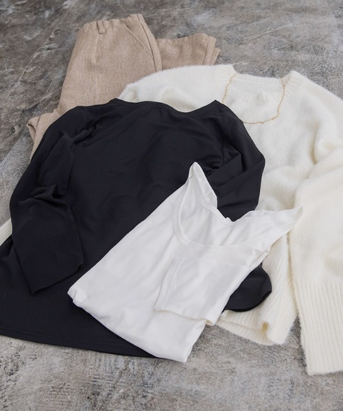 Pierrot（ピエロ）の「［シアバター加工］あったかインナー（インナーウェア/肌着・レディース・ブラック/オフホワイト/ブラック系その他/ホワイト系その他・M/L/S）」の12枚目の写真
